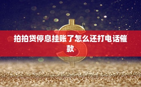 拍拍贷停息挂账了怎么还打电话催款