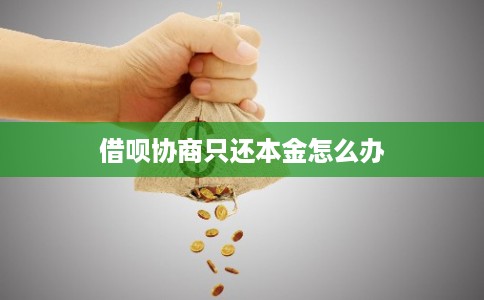 借呗协商只还本金怎么办