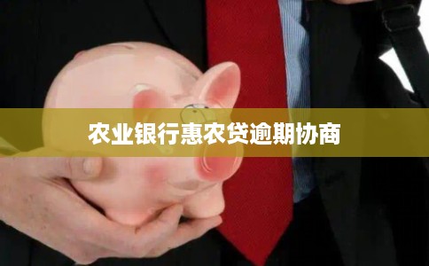 农业银行惠农贷逾期协商