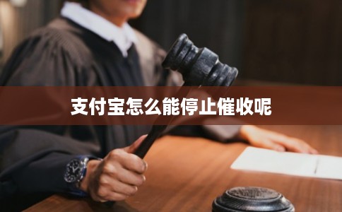 支付宝怎么能停止催收呢