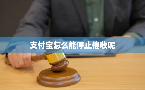 支付宝怎么能停止催收呢