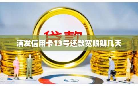 浦发信用卡13号还款宽限期几天