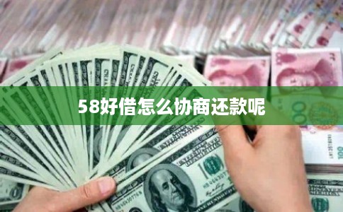 58好借怎么协商还款呢
