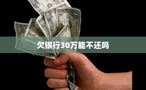 欠银行30万能不还吗