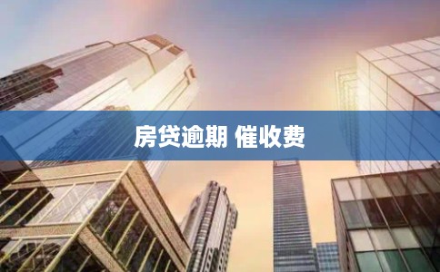 房贷逾期 催收费