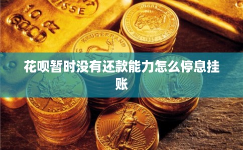 花呗暂时没有还款能力怎么停息挂账