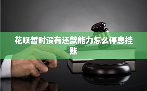 花呗暂时没有还款能力怎么停息挂账