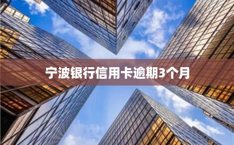 宁波银行信用卡逾期3个月