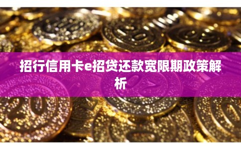 招行信用卡e招贷还款宽限期政策解析