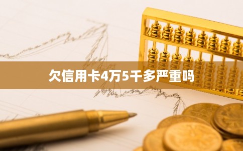 欠信用卡4万5千多严重吗