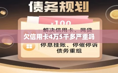 欠信用卡4万5千多严重吗