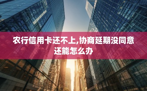 农行信用卡还不上,协商延期没同意还能怎么办