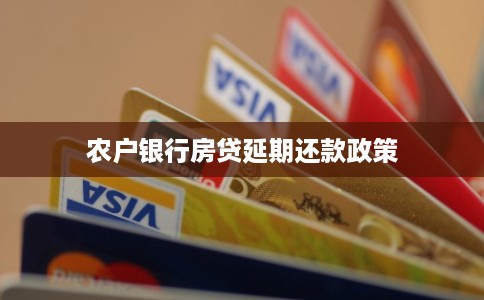 农户银行房贷延期还款政策 农户银行房贷延期还款政策
