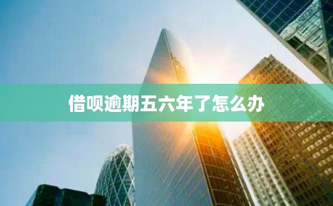 借呗逾期五六年了怎么办