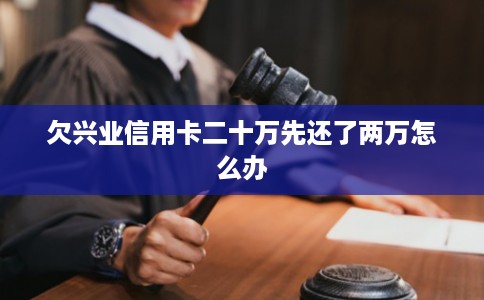 欠兴业信用卡二十万先还了两万怎么办
