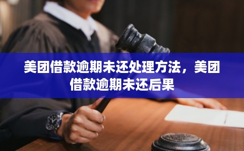 美团借款逾期未还处理方法，美团借款逾期未还后果