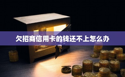 欠招商信用卡的钱还不上怎么办
