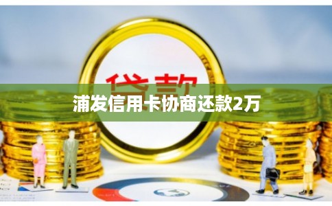 浦发信用卡协商还款2万