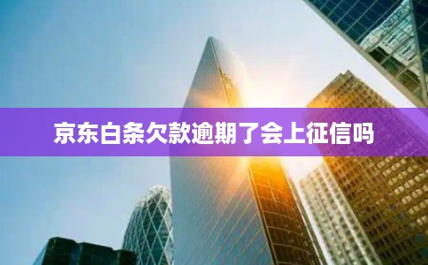 京东白条欠款逾期了会上征信吗