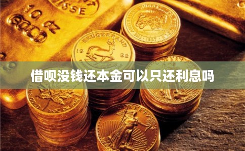 借呗没钱还本金可以只还利息吗