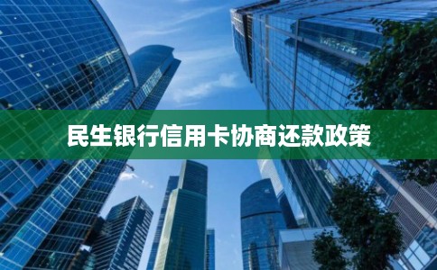 民生银行信用卡协商还款政策
