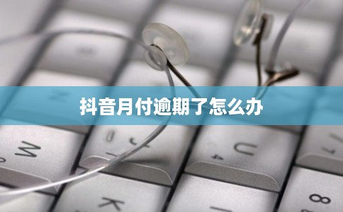 抖音月付逾期了怎么办