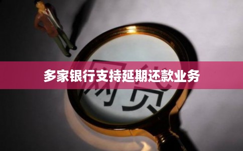 多家银行支持延期还款业务
