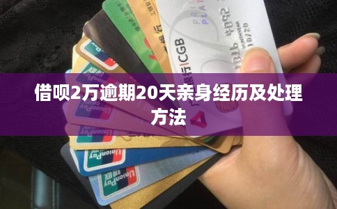 借呗2万逾期20天亲身经历及处理方法