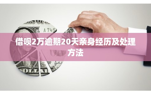借呗2万逾期20天亲身经历及处理方法
