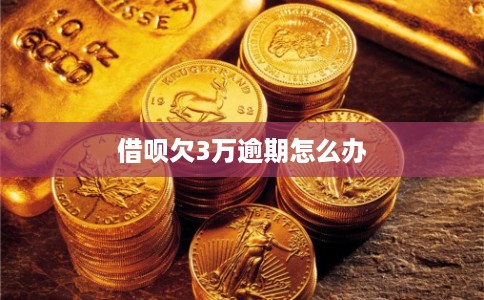 借呗欠3万逾期怎么办