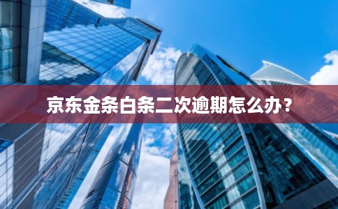 京东金条白条二次逾期怎么办？