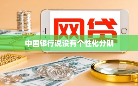 中国银行说没有个性化分期