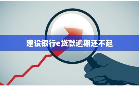 建设银行e贷款逾期还不起