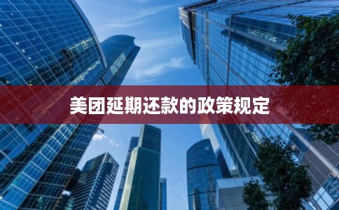 美团延期还款的政策规定