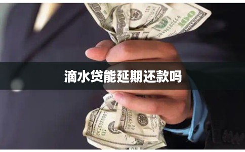滴水贷能延期还款吗