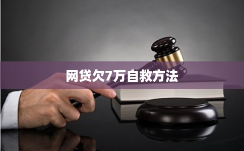 网贷欠7万自救方法