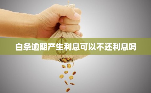 白条逾期产生利息可以不还利息吗