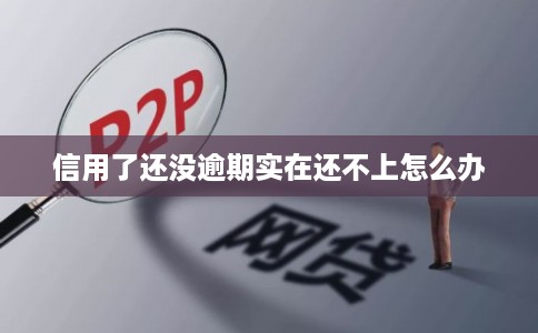 信用了还没逾期实在还不上怎么办