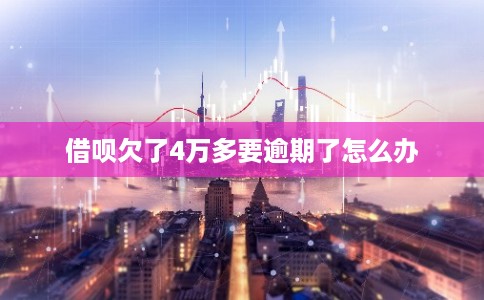 借呗欠了4万多要逾期了怎么办