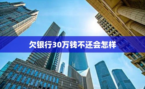 欠银行30万钱不还会怎样