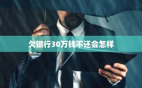 欠银行30万钱不还会怎样