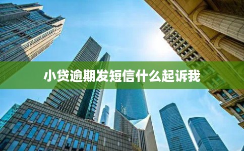 小贷逾期发短信什么起诉我