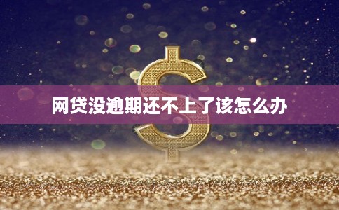 网贷没逾期还不上了该怎么办