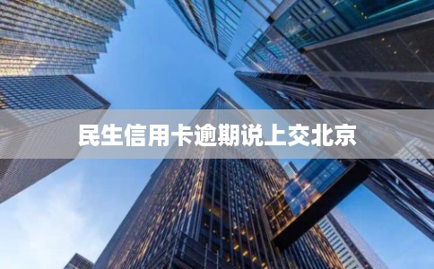 民生信用卡逾期说上交北京