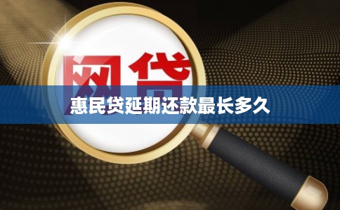 惠民贷延期还款最长多久