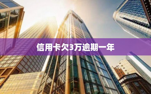 信用卡欠3万逾期一年