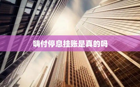 嗨付停息挂账是真的吗