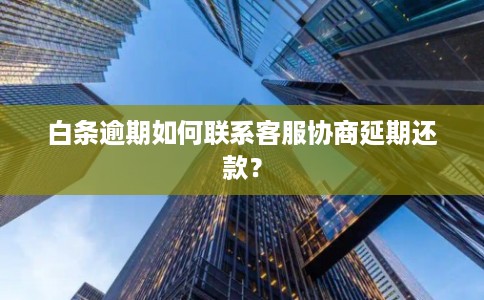 白条逾期如何联系客服协商延期还款？