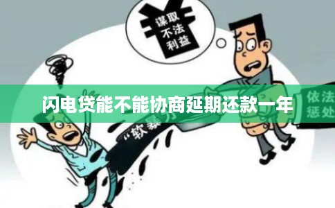 闪电贷能不能协商延期还款一年