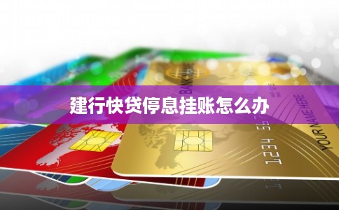 建行快贷停息挂账怎么办
